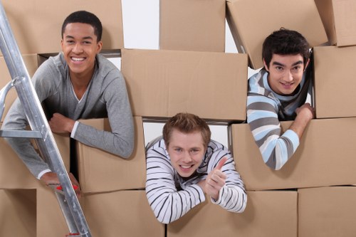 Local team handling storage collection in Aldwych